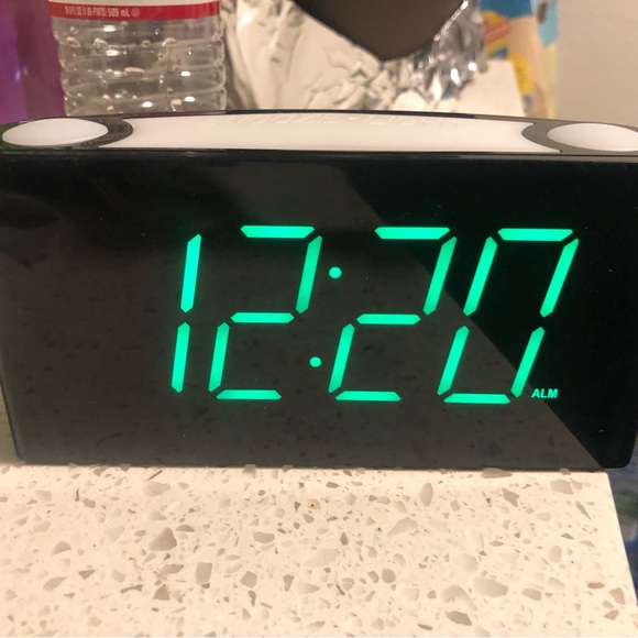 Alarm Clock Large Number Digital LED Display with Dimmer Night Light USB Easy - Picture 4 of 12